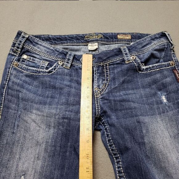 Silver Jeans Tuesday Crop - Women's Blue Jean Cropped Jeans / Shorts / Capri - Picture 11 of 13